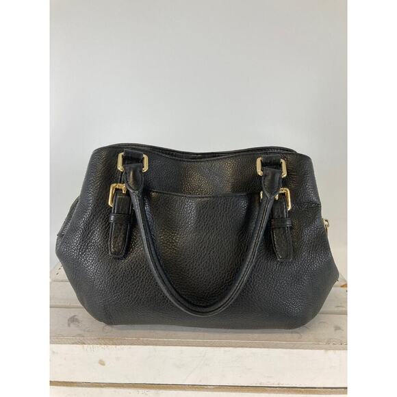 MICHAEL KORS, MEDIUM SIZE BLACK PEBBLED LEATHER HANDBAG - Picture 4 of 16